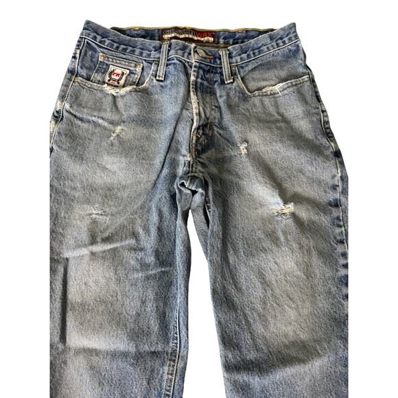 Cinch WRX Flame Resistant Jeans Thrashed Medium Wash 31x31 - Picture 2 of 12